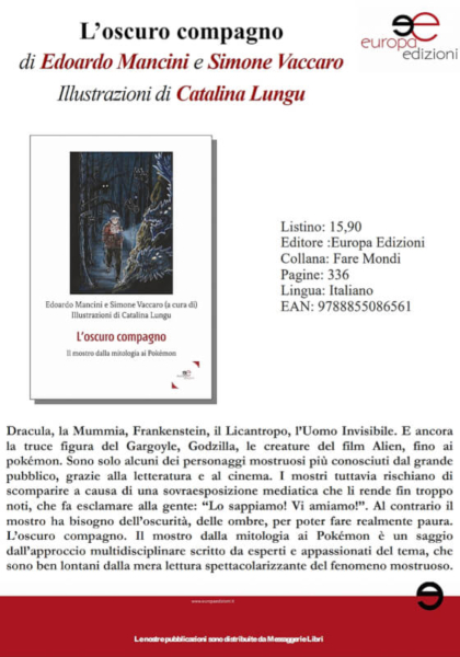 L'oscuro compagno. Il mostro dalla mitologia ai Pokémon - Locandina L'oscuro compagno locandina
